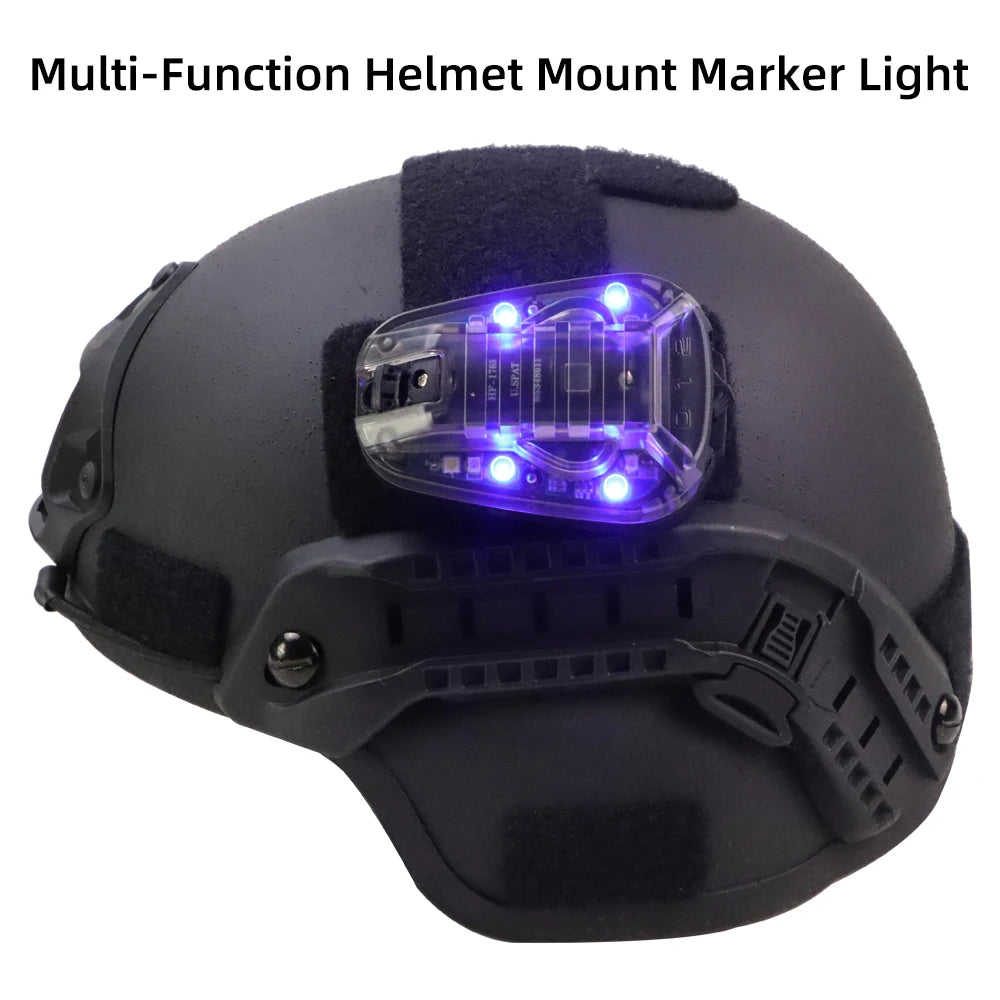 Tactical Helmet Light - Multi-Function IR Strobe Signal Lamp with Velcro Mount