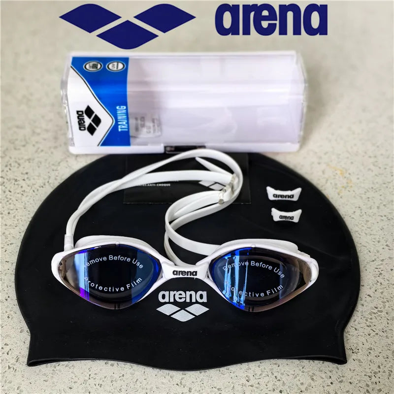 Professional Swimming Goggles with Silicone Cap - Waterproof Anti-Fog HD Vision