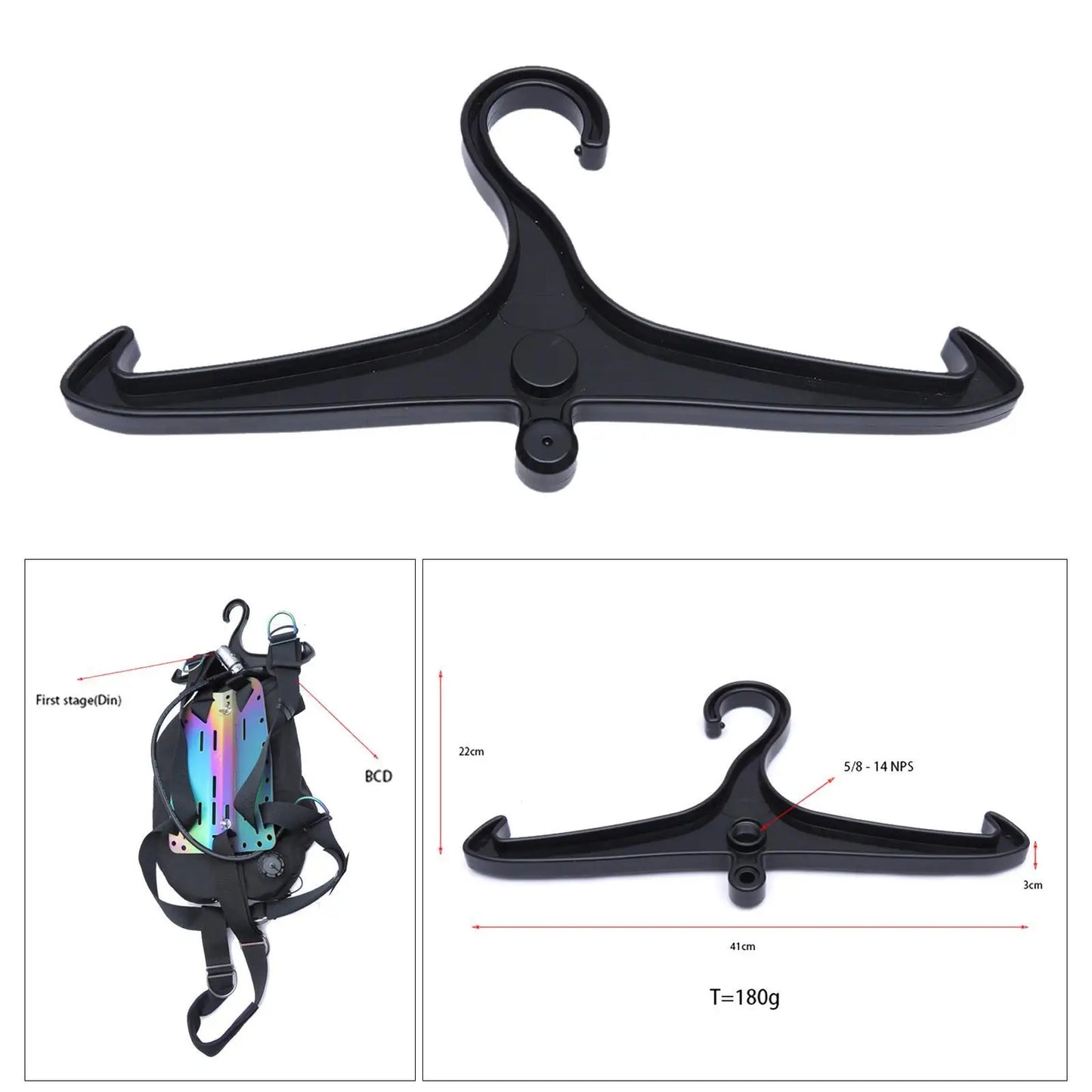 Folding Wetsuit Hanger - Scuba Diving Dry Suit Holder for Draining and Drying