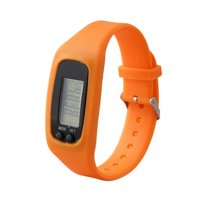 Digital LED Pedometer Watch - Silicone Sport Bracelet with Step Counter and Calorie Tracker