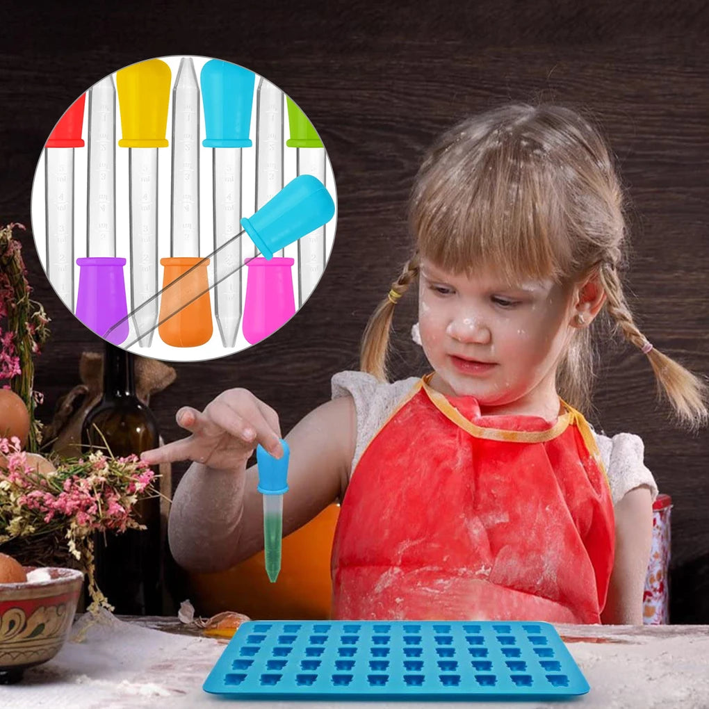 5-Pack 5ml Silicone Pipette Droppers - Multi-Purpose for Medicine, Lab, Eye & Ear Care