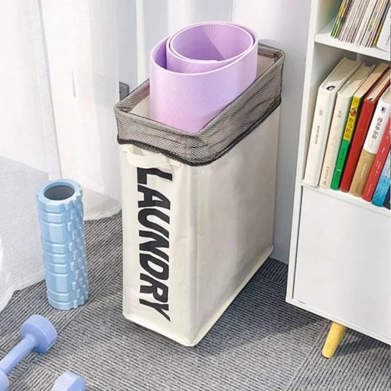 Foldable Laundry Basket with Wheels - Multi-Purpose Storage for Clothes, Yoga Gear & Bathroom Accessories