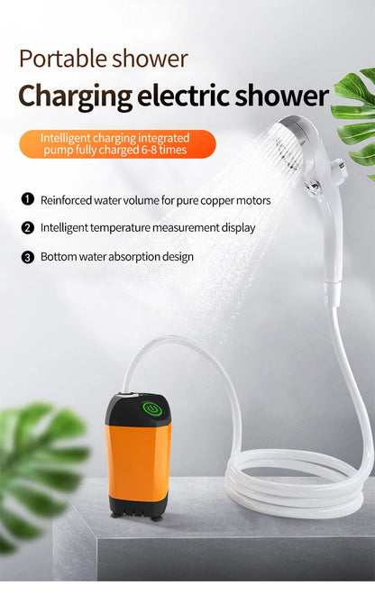 Portable Rechargeable Electric Shower Pump 2026 – USB Powered Waterproof for Outdoor Camping Beach Hiking Pet Bath Car Wash