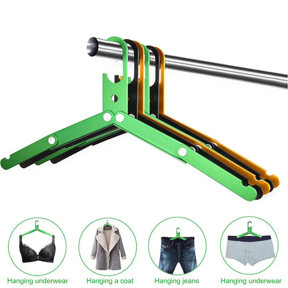 Portable Aluminum Alloy Folding Hanger - Space-Saving Coat Drying Rack for Camping and Travel