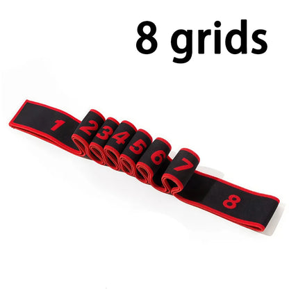 Yoga Stretch Belt (8/10 Sections) - Elastic Resistance Band for Dance, Pilates & Fitness Training