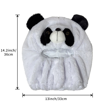 Cartoon Plush Animal Motorcycle Helmet Cover - Fabric Protection Accessory