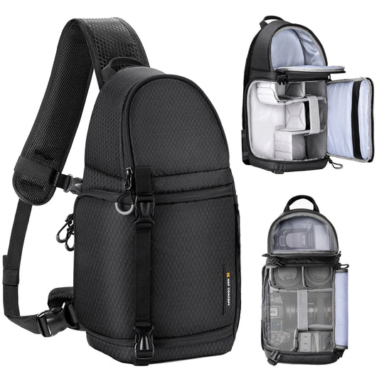 Camera Sling Backpack 10L - Waterproof DSLR/SLR Photography Bag