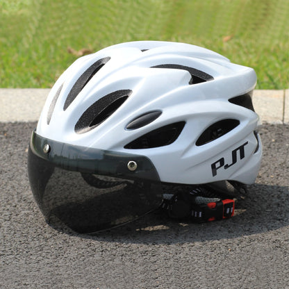 PJT Ultra-Light Cycling Helmet with Magnetic Goggles - PC Shell & EPS Foam Construction, MTB Bike Helmet