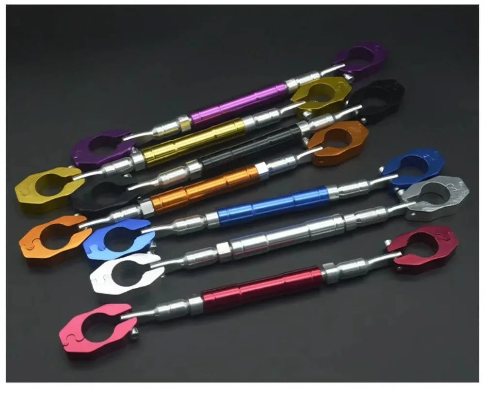 22mm Motorcycle Handlebar Crossbar - Adjustable Reinforcement Balance Bracket with Handle Grips | Steering Stabilizer Expansion Rod Replacement