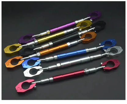 22mm Motorcycle Handlebar Crossbar - Adjustable Reinforcement Balance Bracket with Handle Grips | Steering Stabilizer Expansion Rod Replacement