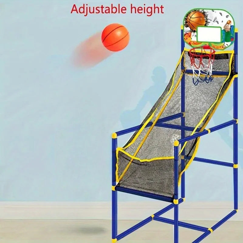 Fun Arcade Basketball Game Set – Indoor/Outdoor Dual-Play Design with Easy Setup, Includes Pump & Balls, Perfect for Holiday and Birthday Gifts