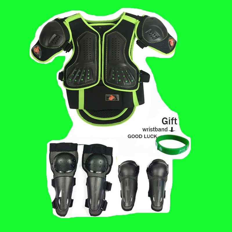 Youth Body Protection Armor Vest for Kids 1-1.7M - Motocross, Skiing & Skating Protective Gear