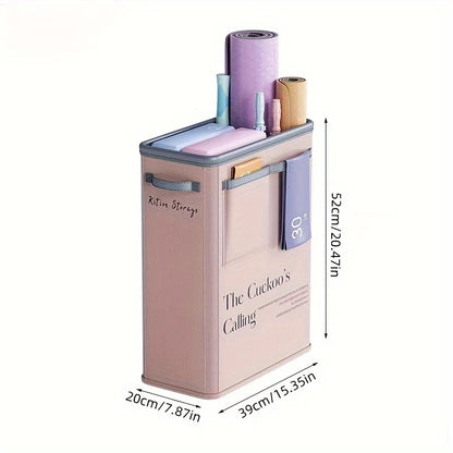 Yoga Mat & Fitness Equipment Storage Basket - Household Foam Roller Rack with Sewn Edge