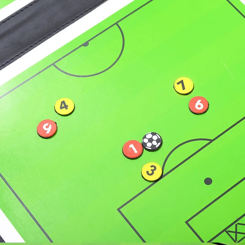 54cm Foldable Magnetic Football Tactic Board - Professional Soccer Coaching Tactical Clipboard with Chess Pieces