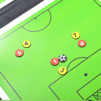 54cm Foldable Magnetic Football Tactic Board - Professional Soccer Coaching Tactical Clipboard with Chess Pieces