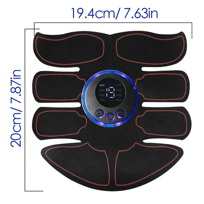 8 Modes EMS Wireless Muscle Stimulator - Professional Fitness Trainer for ABS Abdominal Electric Weight Loss Body Slimming - USB Charging