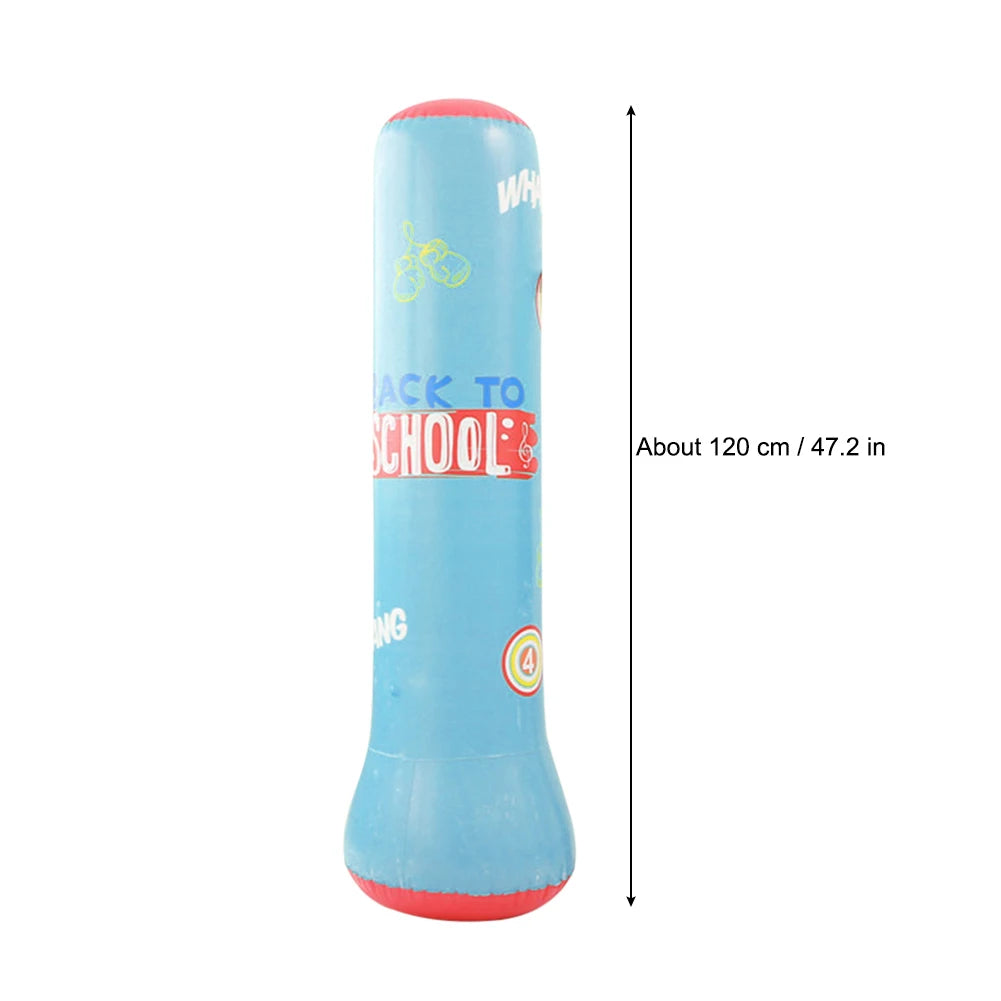 Inflatable PVC Punching Bag - Kids & Adult Fitness Training Boxing Column with Pressure Base