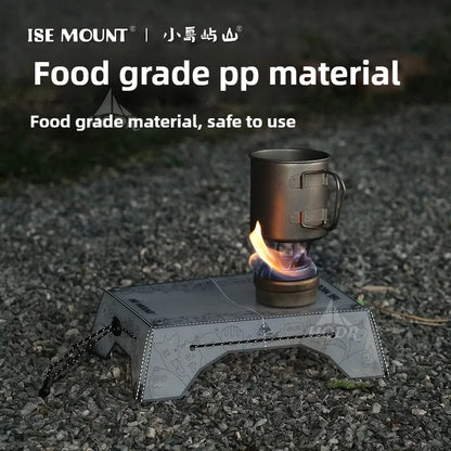 Ultralight Folding Mini Camp Table - 97g Portable PP Camping & Hiking Tray