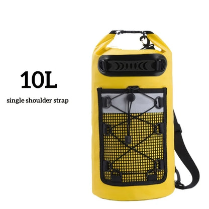 Waterproof Dry Bag Backpack 10L 20L - PVC Shoulder Pack for Kayaking, Surfing, Rafting, Trekking & Boating