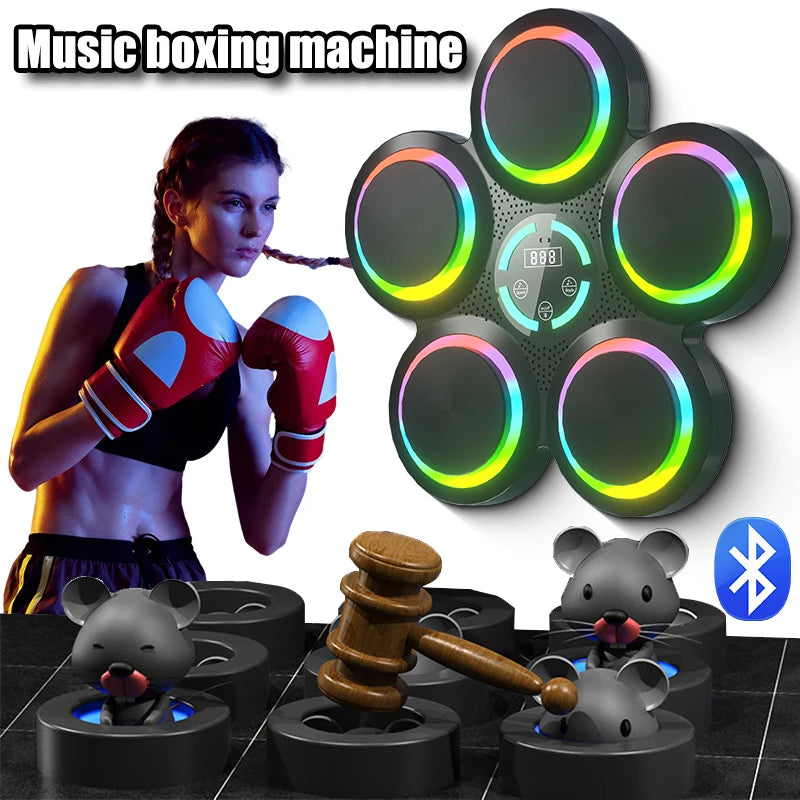 Smart Bluetooth Music Boxing Trainer - Rhythm Response Fitness Bag for Sports & Muay Thai Exercise
