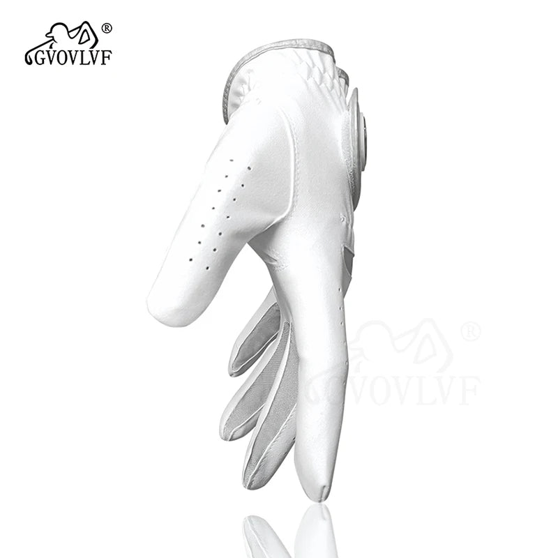 Men's Golf Glove - Soft Breathable Fabric with Magnetic Ball Marker, Comfortable Fit, Replaceable Marker for Golfers (1 Piece)