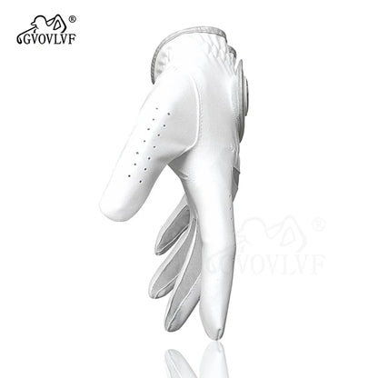 Men's Golf Glove - Soft Breathable Fabric with Magnetic Ball Marker, Comfortable Fit, Replaceable Marker for Golfers (1 Piece)