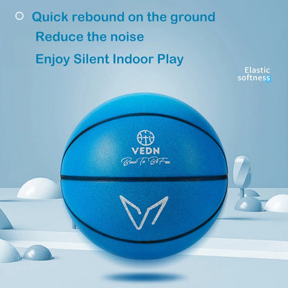 Silent Basketball for Indoor Training - Size 3/5/7 - Low Noise Rubber Ball for Indoor Courts