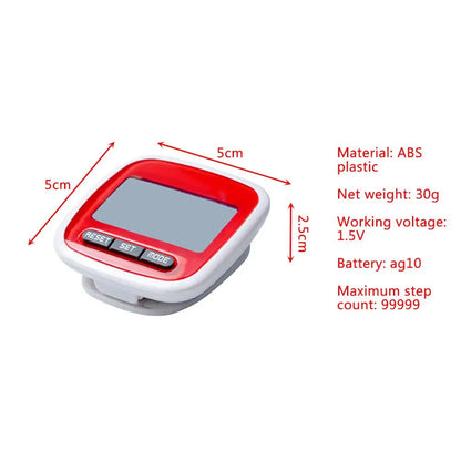 3D Pedometer with LCD Display - Walking & Running Step Counter with Clip