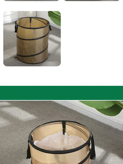 Portable Pop-Up Camping Trash Can - Collapsible Outdoor Garbage Container for Garden & Camping