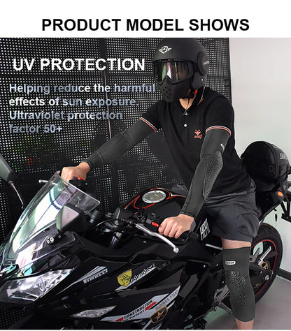 VEMAR Motorcycle Knee and Elbow Pads - Breathable Anti-Fall Protection Guards for Motocross, MTB, DH Cycling - High Elasticity Sleeves
