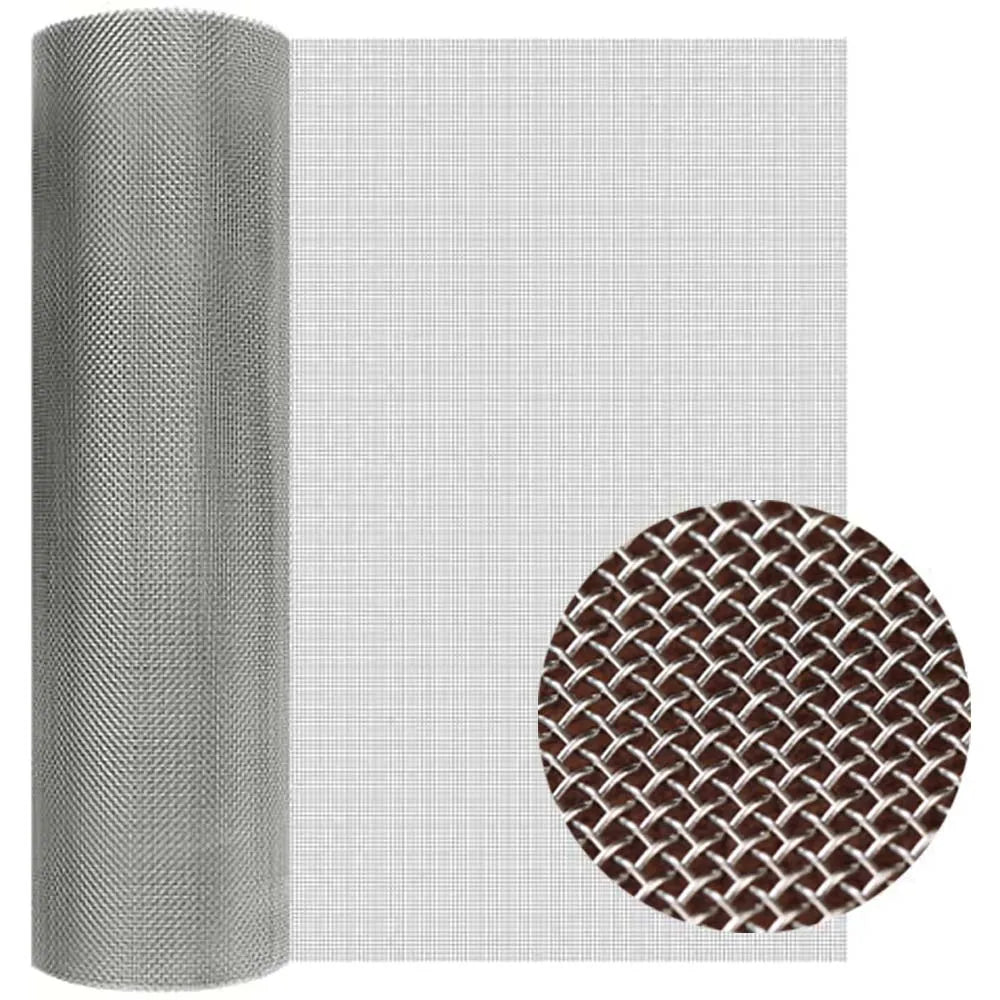 304 Stainless Steel Mesh Screen - 30 Mesh Woven Metal with 0.07mm Holes for Ventilation, Windows & Filters