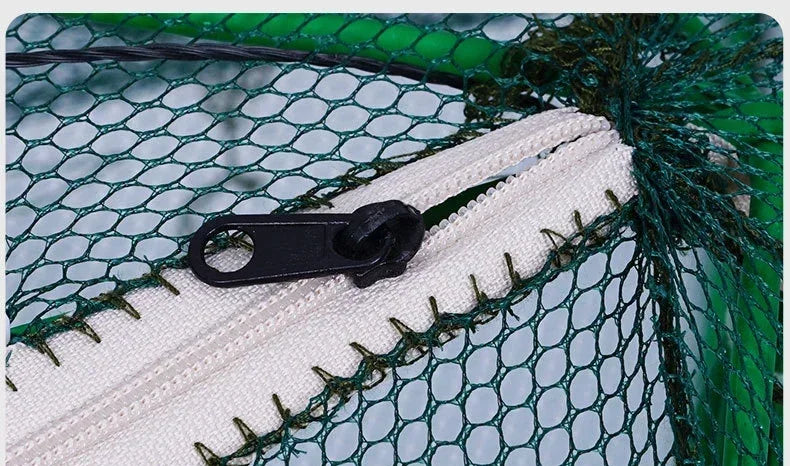 Folding Crayfish Trap - Multi-Purpose Fishing Net for Crab, Shrimp, Smelt & Eels - Casting Tackle Cage