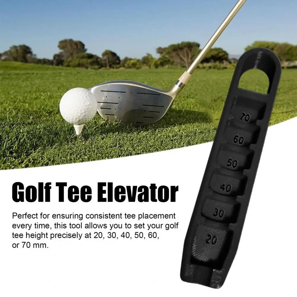 Adjustable Golf Tee Height Regulator - Portable Tee Stand with 20-70mm Precision Positioning - Essential Golf Training Tool