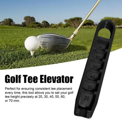 Adjustable Golf Tee Height Regulator - Portable Tee Stand with 20-70mm Precision Positioning - Essential Golf Training Tool