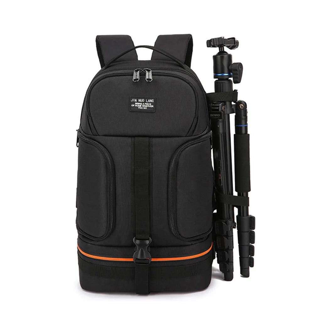 Large Capacity Camera Backpack - Waterproof Oxford DSLR Bag with 15.6" Laptop Compartment