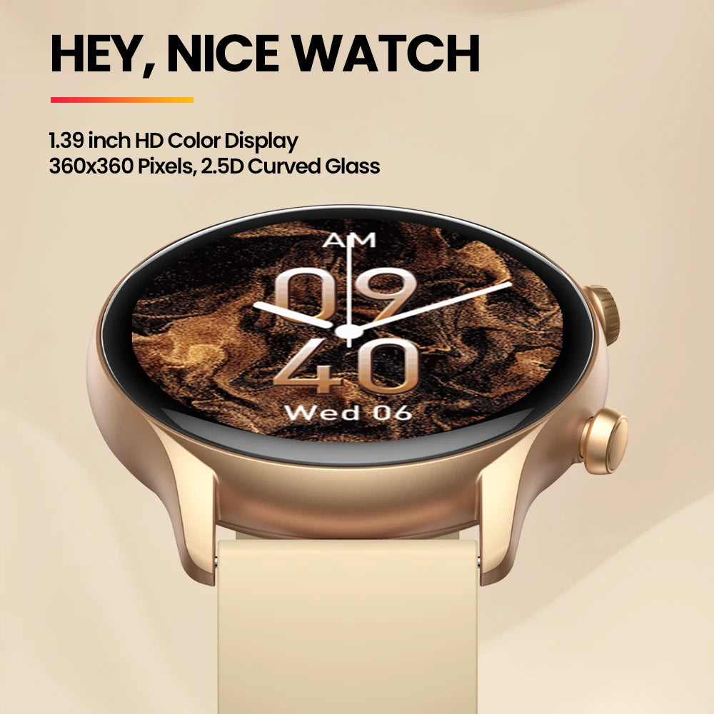 Zeblaze Btalk 3 Plus Smart Watch - 1.39'' HD Display with Voice Calling & Fitness Tracking for Men & Women