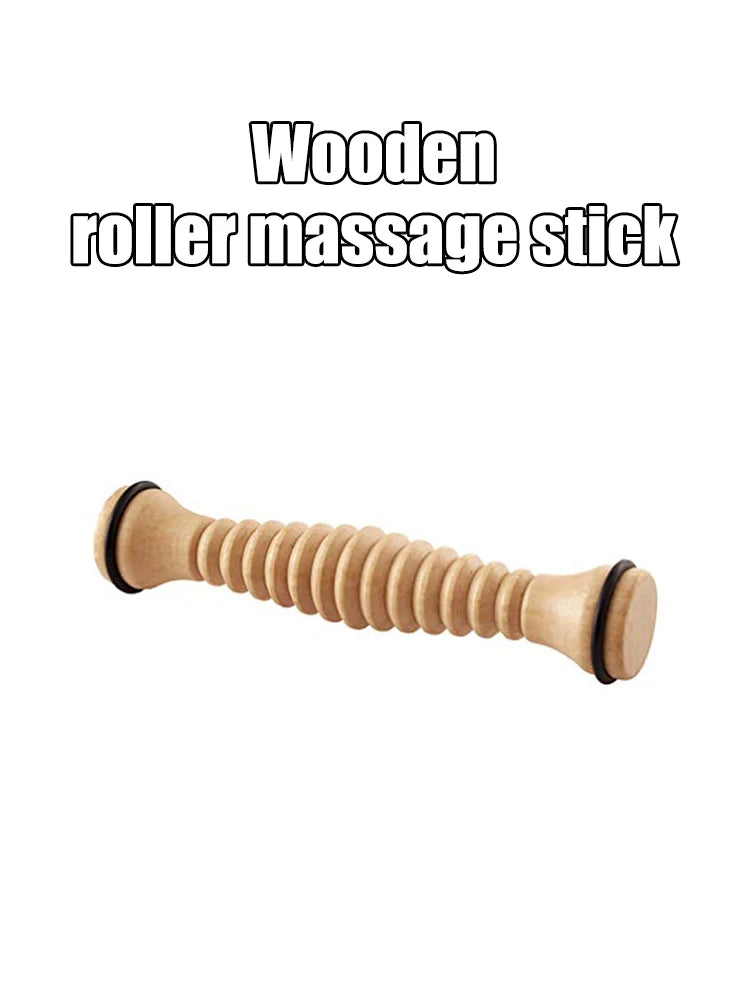 Wooden Foot Roller Massager - Body Back Massager for Plantar Fasciitis Relief, Stress Relief & Relaxation