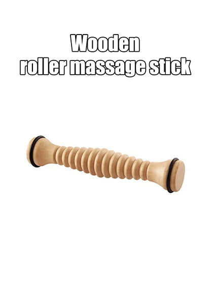 Wooden Foot Roller Massager - Body Back Massager for Plantar Fasciitis Relief, Stress Relief & Relaxation