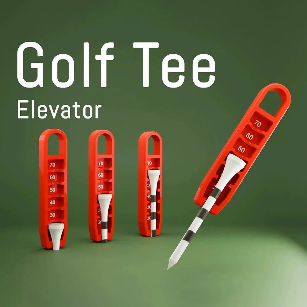 Adjustable Golf Tee Height Regulator - Portable Tee Stand with 20-70mm Precision Positioning - Essential Golf Training Tool