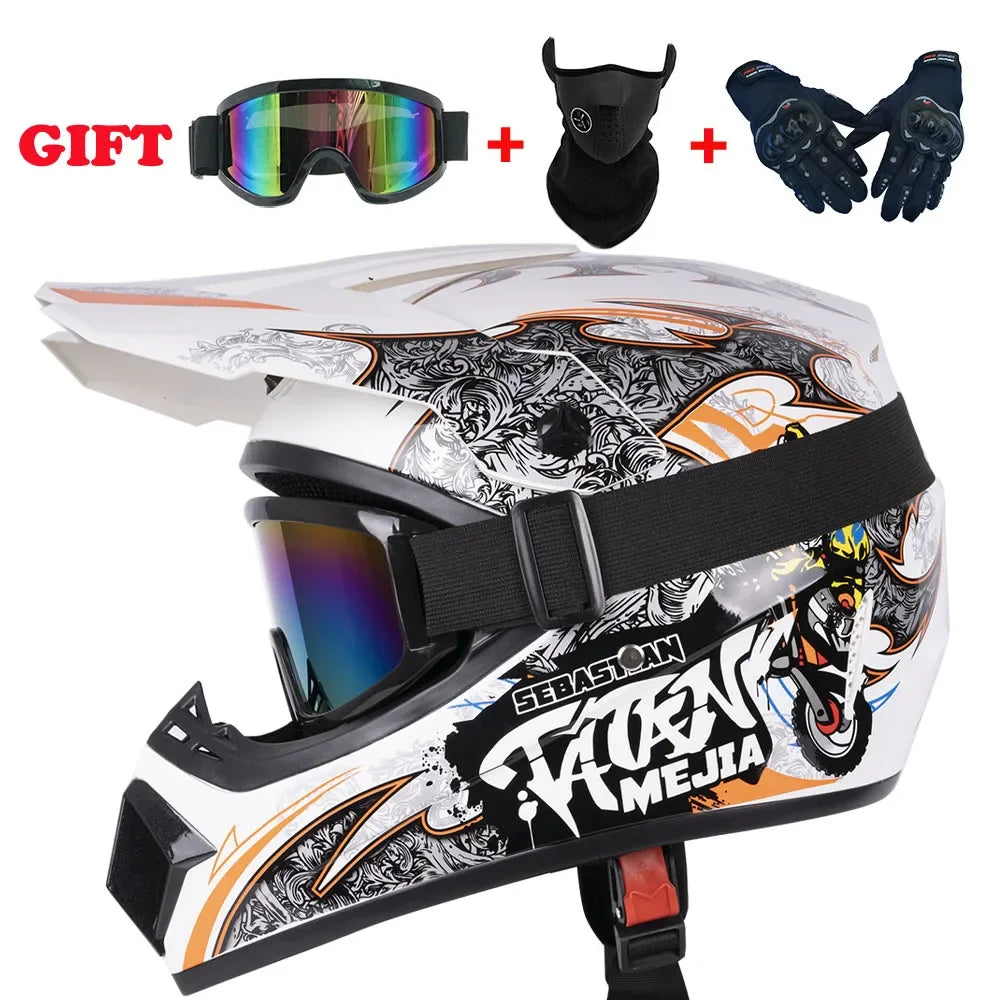 Full Face Motocross Helmet - Off-Road Downhill AM DH Cross Capacete - Free Shipping + 3 Free Gifts