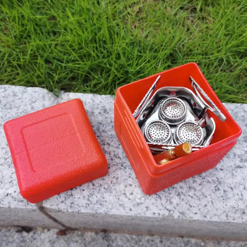 Professional 3-Head Gas Stove - 5800W Folding Camping Burner - Portable Backpacking Furnace for Outdoor Hiking, Picnic & BBQ