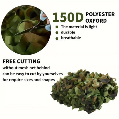 Multi-Purpose Camouflage Netting Roll - Premium Shade Cover for Outdoor Activities, Home Decoration, Tactical Sports, Wildlife Observation, Camping Adventures, Vehicle Protection & Event