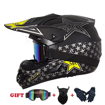 Youth Motocross Full Face Helmet - Kids Off-Road Safety Helmet with DOT Protection