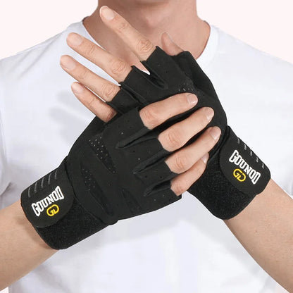 GOUNOD Breathable Anti-Slip Weightlifting Gloves with Wrist Support - Professional Gym Gloves for Bodybuilding, Powerlifting & Fitness Training