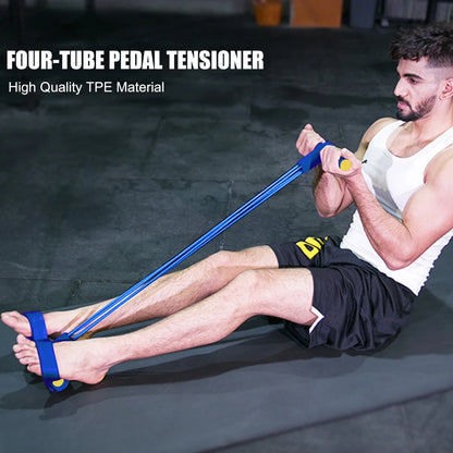 Pedal Pulling Resistance Band Sit-up Assistant with Slimming Belly Female Fitness Yoga Equipment Household Fitness Pulling Rope