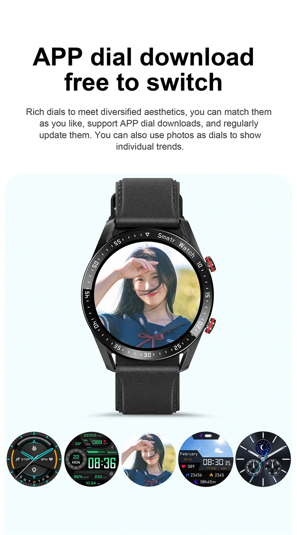 GT Series Smart Watch - HD Screen with Bluetooth Call, GPS Tracker, Heart Rate Monitor & IP68 Waterproof for Men & Women