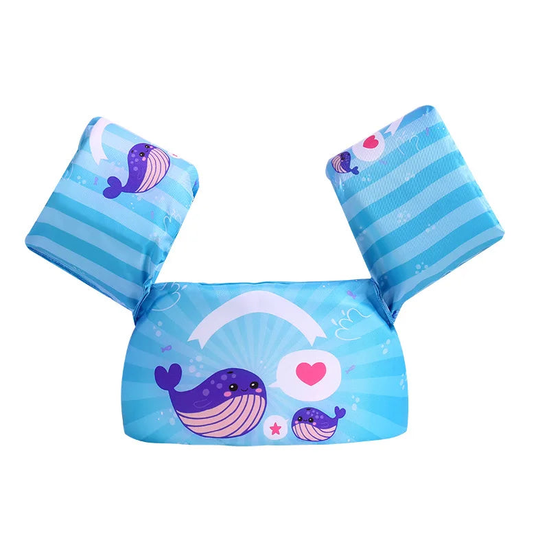 Adjustable Baby Swimming Life Jacket - Cartoon Foam Arm Sleeves with Safety Float Ring for Pool Training
