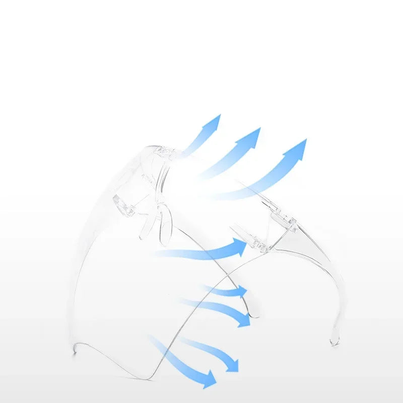 Full Face Shield Cycling Sunglasses - Protective Spherical Lens Goggles for Men & Women