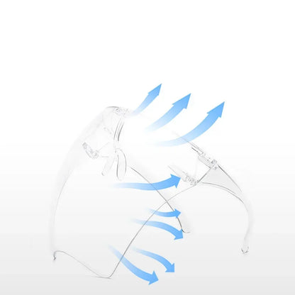 Full Face Shield Cycling Sunglasses - Protective Spherical Lens Goggles for Men & Women