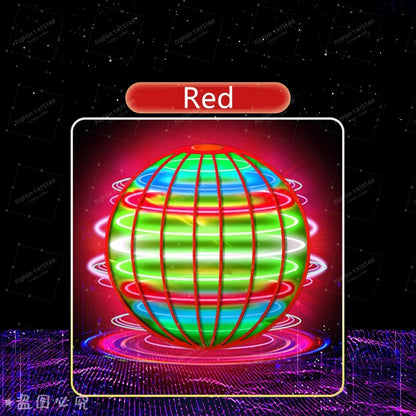 LED Cosmic Globe Flying Ball - Hand Controlled 360° Rotating Suspension Toy with Color Lights for Indoor & Outdoor Play